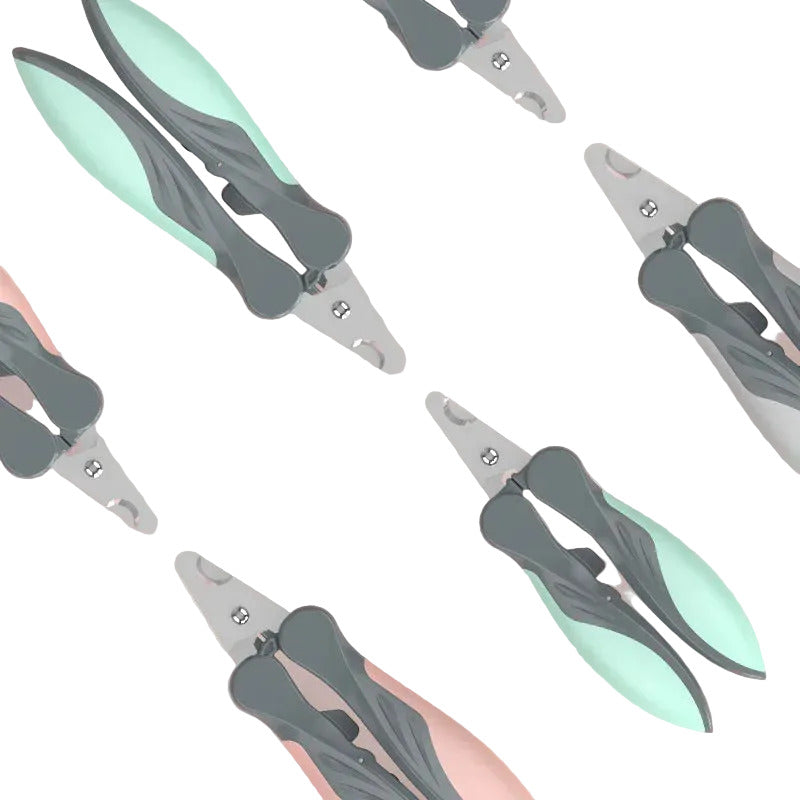 Coupe-Ongles pour Chien Poignée Caoutchouc — Lame Inox, 3 Coloris