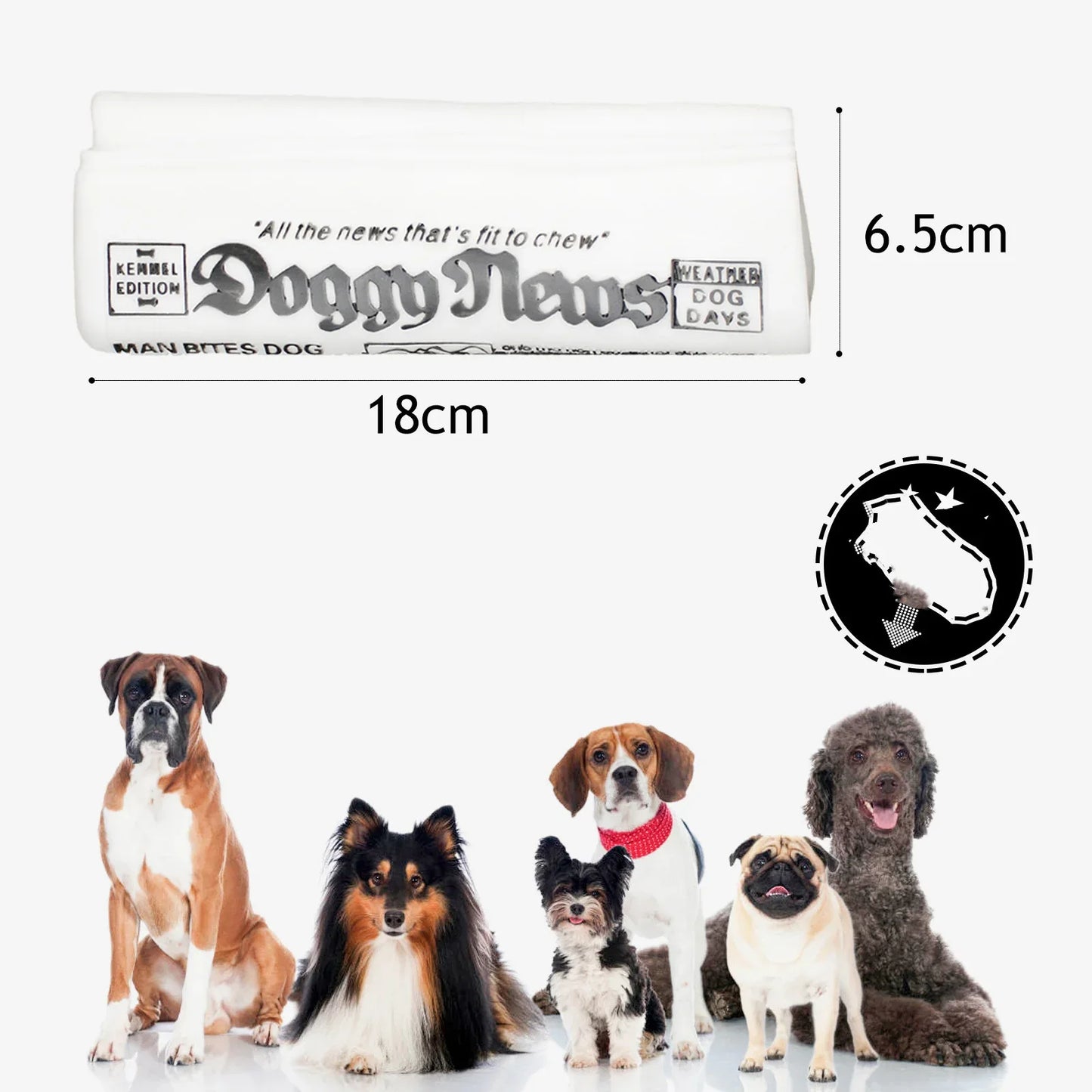Jouet Couineur Journal pour Chien — Mâcher & Entraînement