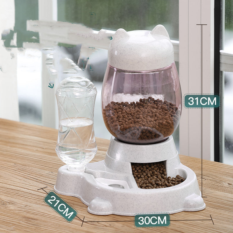 Automatic Pet Food & Water Feeder — 528ml Water, 2.2L Food