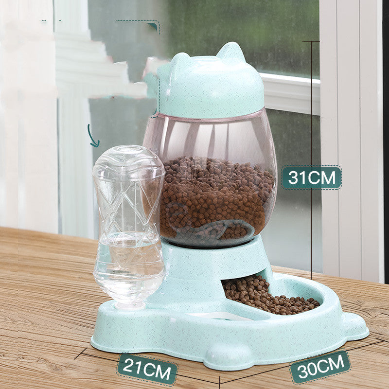Automatic Pet Food & Water Feeder — 528ml Water, 2.2L Food