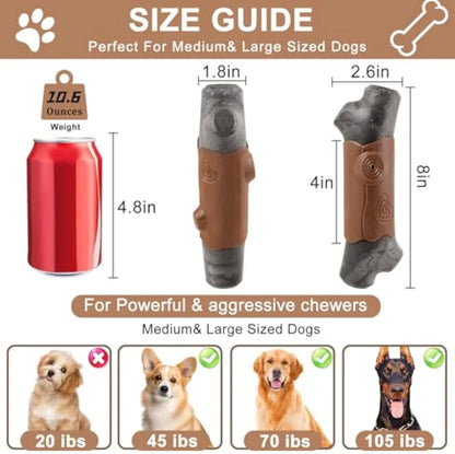 Jouet à Mâcher Indestructible pour Chien — Arôme Bacon, Couineur, Grandes Races