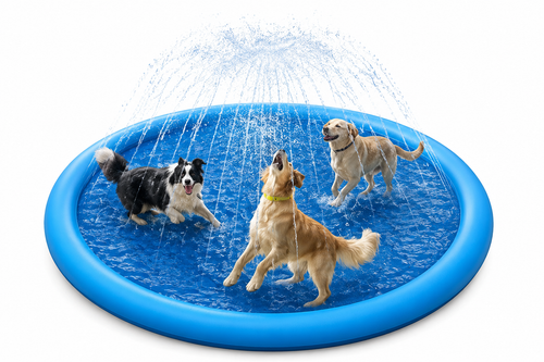 Tapis de Jeu à Jet d'Eau pour Animaux – Pelouse & Plein Air