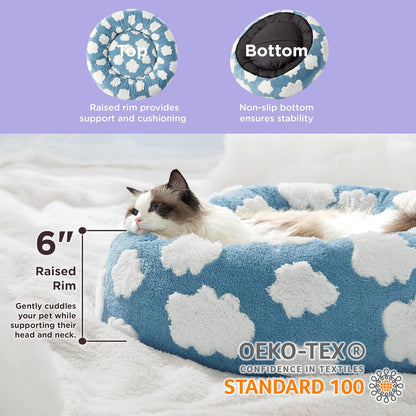 Lit Donut Rond pour Chat & Chien — Apaisant, Intérieur