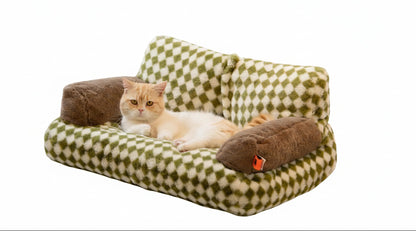 Canapé-Lit Moelleux pour Chat & Chien — Lavable, Antidérapant, Orthopédique