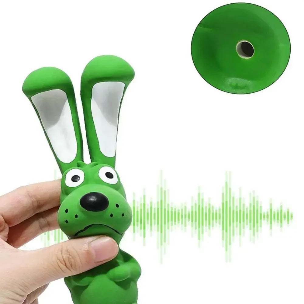 Jouet Couineur Hippopotame en Latex pour Chien — Souple, Froissable & Interactif