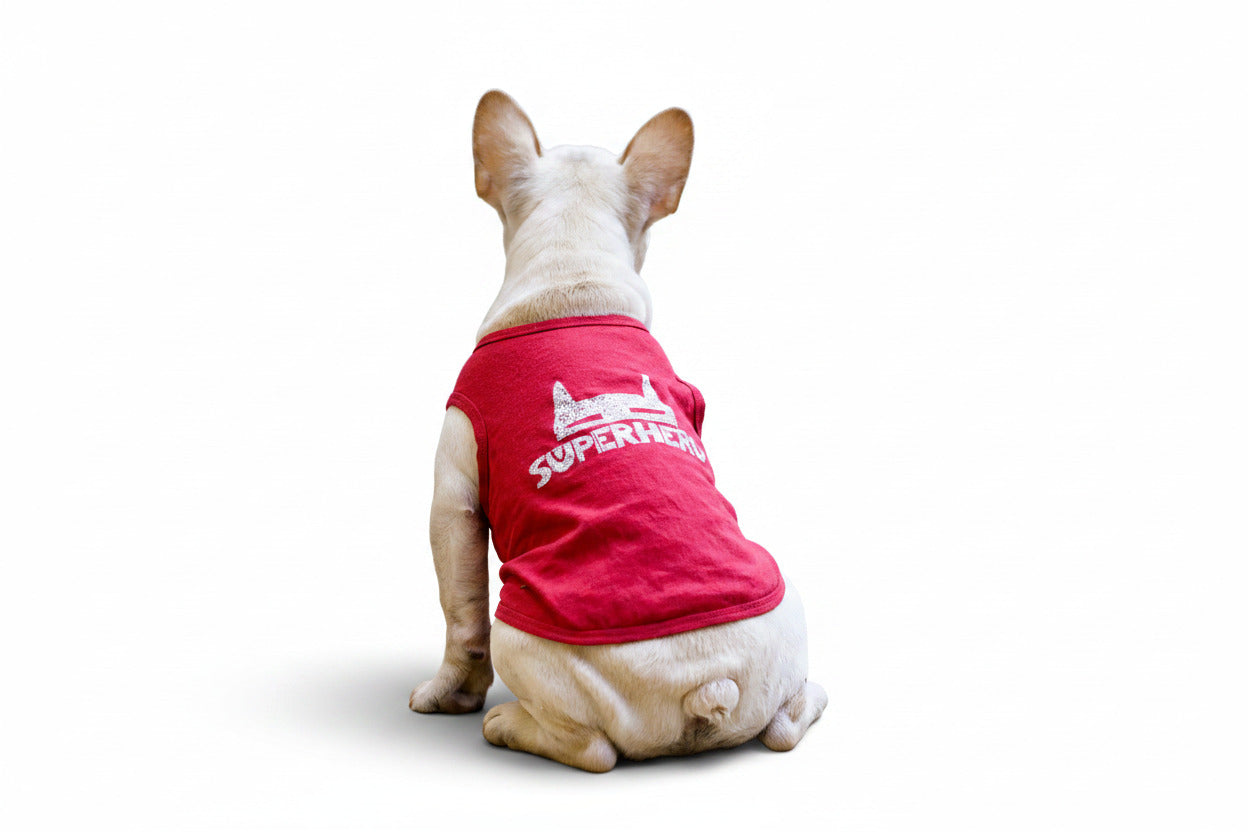 T-Shirt d'Été pour Chien — Coton, Imprimé Superman