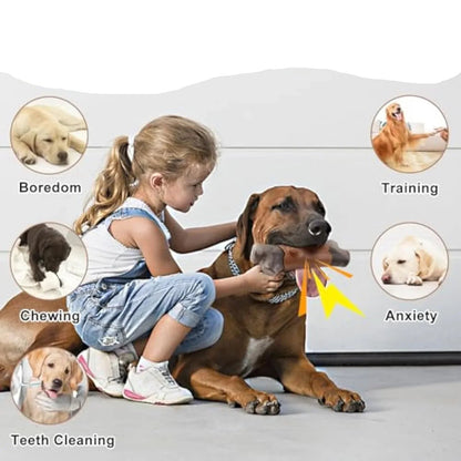 Jouet à Mâcher Indestructible pour Chien — Arôme Bacon, Couineur, Grandes Races