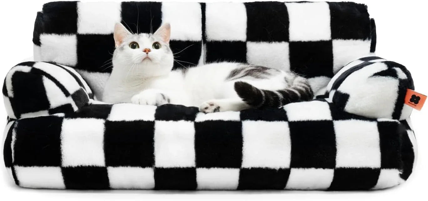 Canapé-Lit Moelleux pour Chat & Chien — Lavable, Antidérapant, Orthopédique