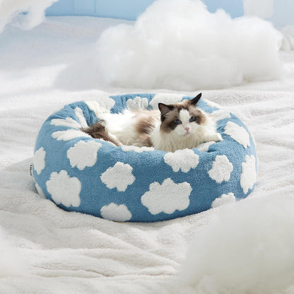 Lit Donut Rond pour Chat & Chien — Apaisant, Intérieur