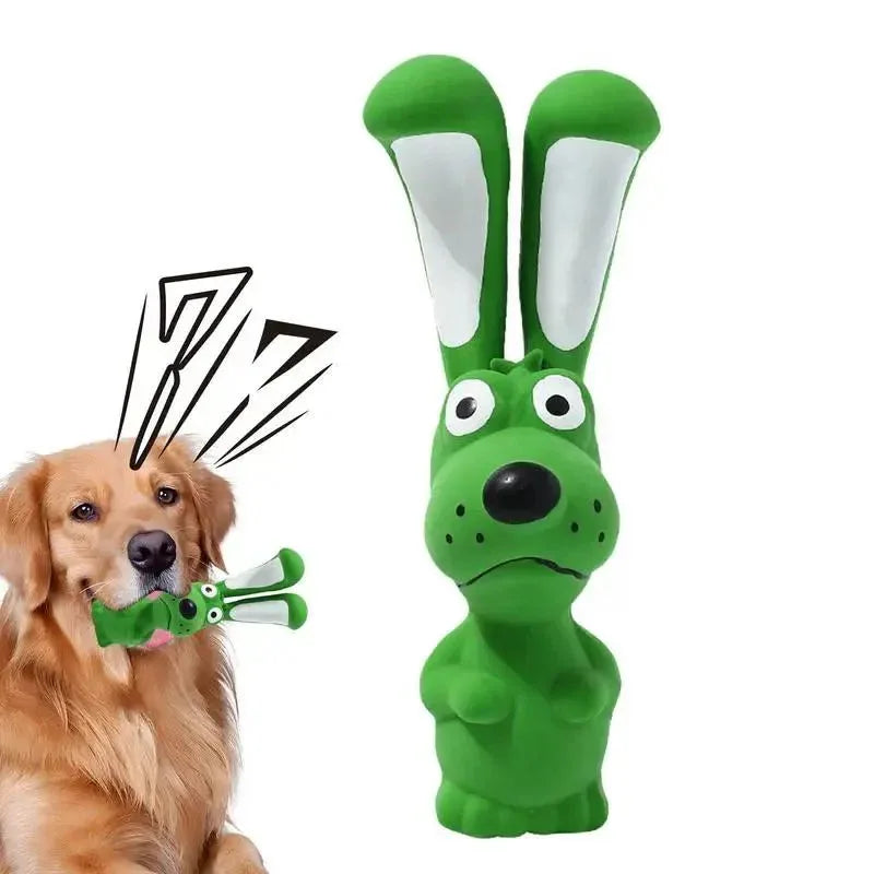 Jouet Couineur Hippopotame en Latex pour Chien — Souple, Froissable & Interactif