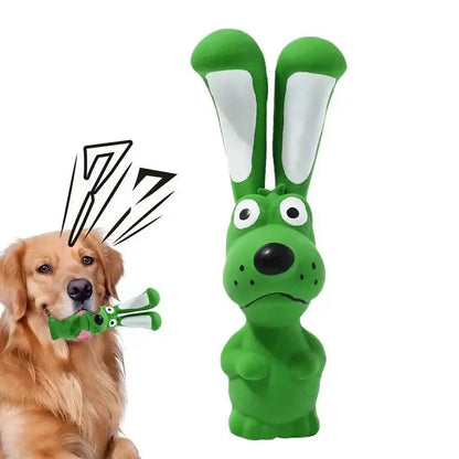 Jouet Couineur Hippopotame en Latex pour Chien — Souple, Froissable & Interactif